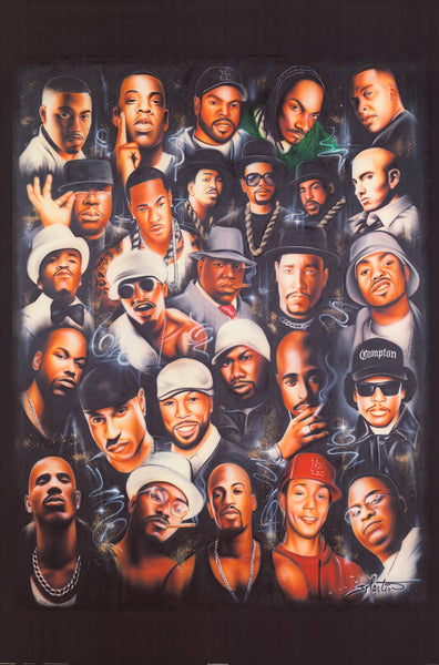 Rap Legends Hip Hop Hall of Fame Poster 24x36