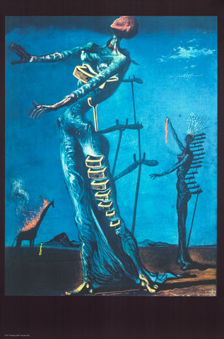 Salvador Dali Burning Giraffe Poster