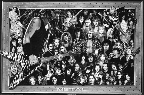 History of Heavy Metal Bands Poster