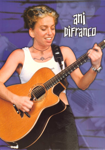 Ani DiFranco Guitar Portrait Poster