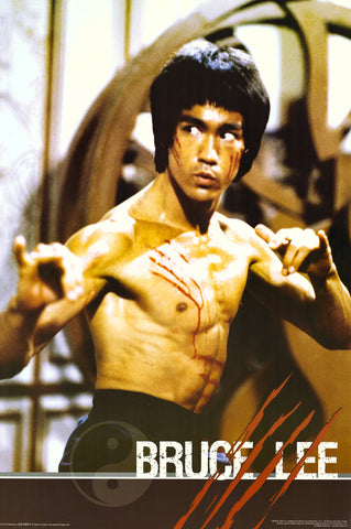 Bruce Lee Action Portrait Poster