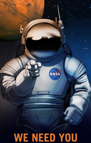 Poster: NASA Recruitment - We Need You (11"x17"