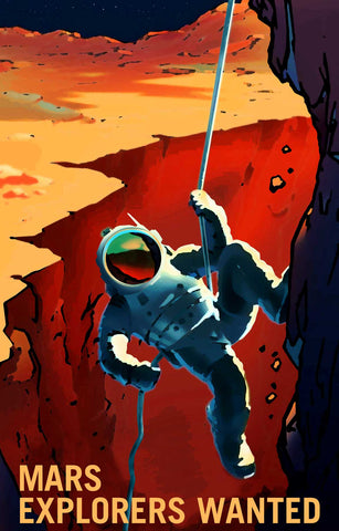 Poster: NASA Recruitment - Explorers Wanted (11"x17")
