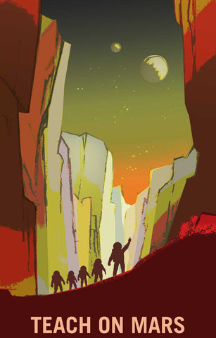 Poster: NASA Mars Recruitment - Teach on Mars (11"x17")