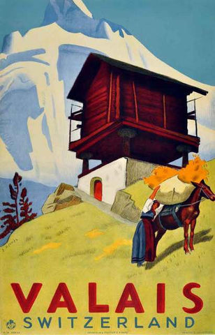 Valais Switzerland Travel Poster