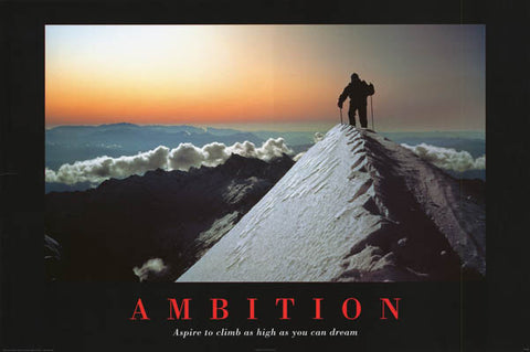 Ambition Inspirational Quote Poster