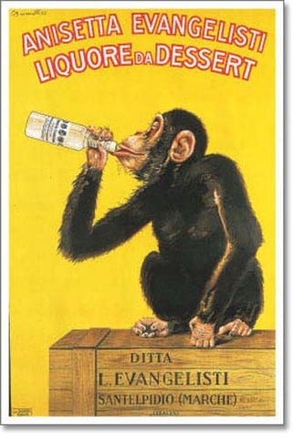Anisetta Evangelisti Monkey Poster