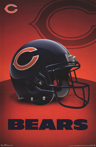 Chicago Bears NFL Football Helmet Poster 22x34 – BananaRoad