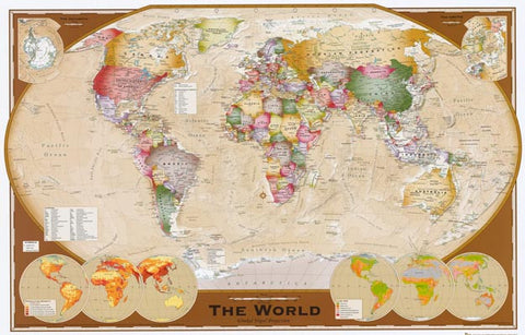 Winkel Tripel Projection World Map Poster