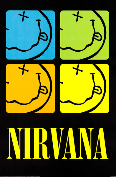 Poster: Nirvana Smiley Face Collage (24x36)