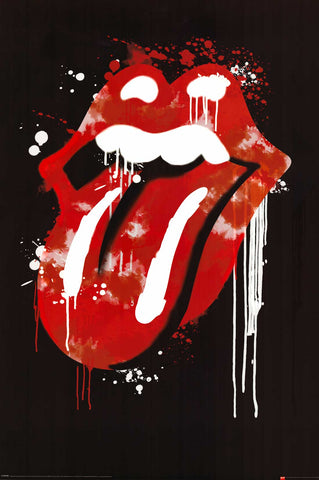 Poster: Rolling Stones - Graffiti Tongue Logo (24"x36")