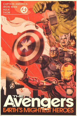 Poster: The Avengers Marvel Comics (24"x36")