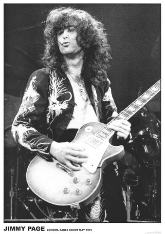 Led Zeppelin Jimmy Page London 1975 Poster 24x33