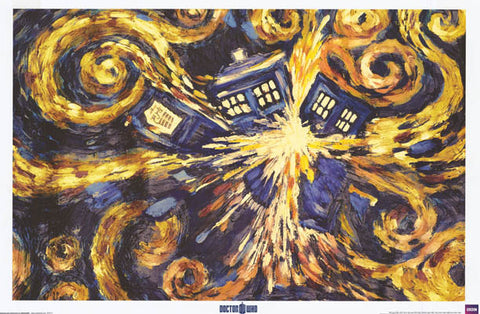 Doctor Who TARDIS Starry Night Poster