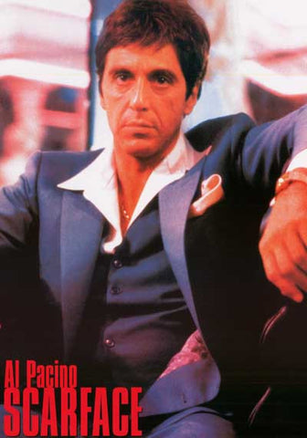 Scarface Bad Guy in a Blue Suit Al Pacino 24x34 Poster
