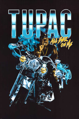 Poster: Tupac Shakur - Motorcycle Art