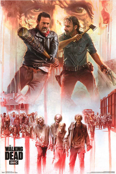 Walking Dead Grimes vs Negan Poster 22x34 – BananaRoad