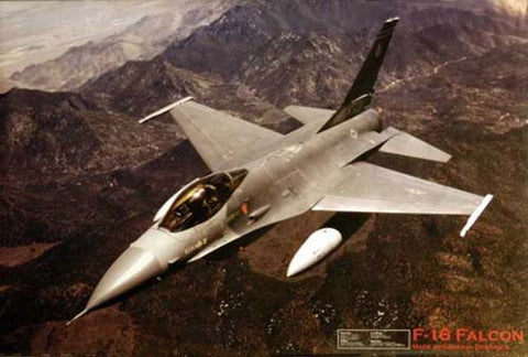 F-16 Falcon Fighter Plane Poster