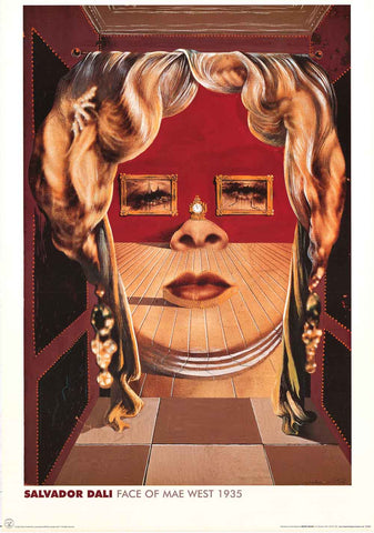 Salvador Dali Face of Mae West Poster