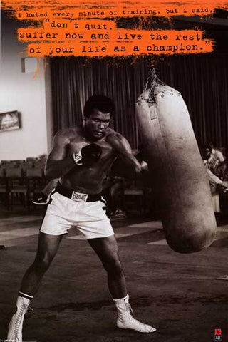 Muhammad Ali Champion Quote Poster
