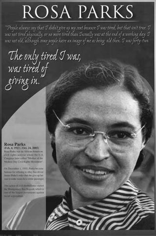 Rosa Parks Quote Poster