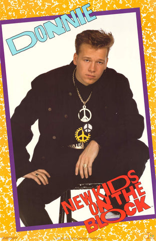 New Kids on the Block Donnie Wahlberg 1989 Poster 22x34