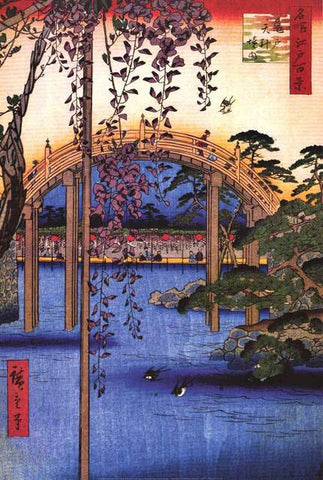 Hiroshige Tenjin Shrine Poster