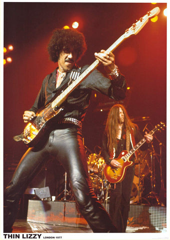 Thin Lizzy Phil Lynott London 1977 Poster 24x33