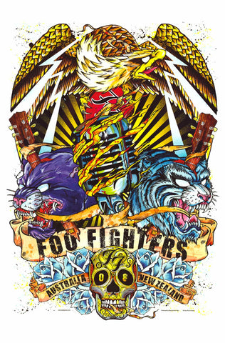 Poster: Foo Fighters - Down Under Tour (24"x36")