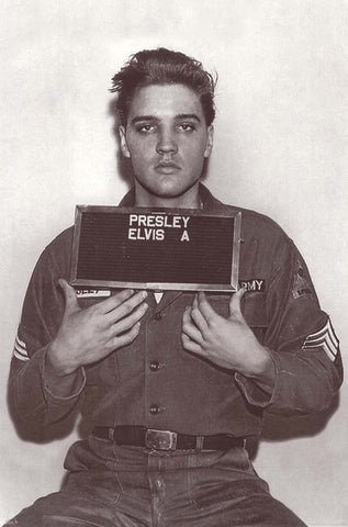 Elvis Presley Army Enlistment Photo Poster