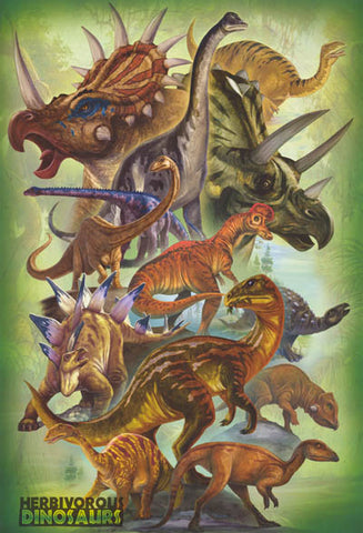 Herbivorous Dinosaurs Poster