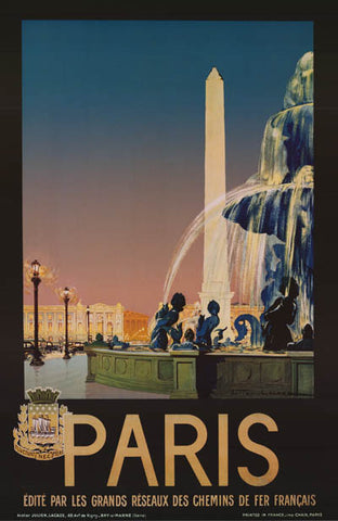 Paris France Julian Lacaze Travel Poster
