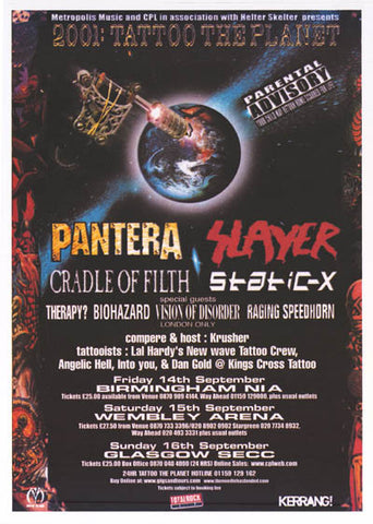 Tattoo the Planet UK Tour Poster