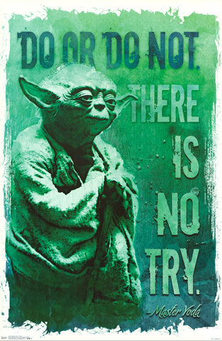 Star Wars Master Yoda Quote Poster 22x34