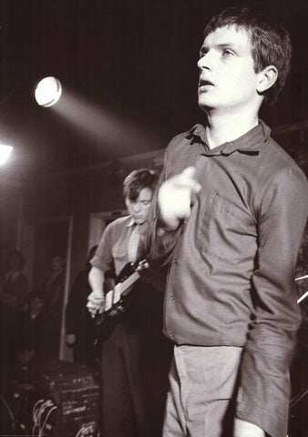 Poster: Joy Division Ian Curtis - On Stage B&W Poster (24" x 33")