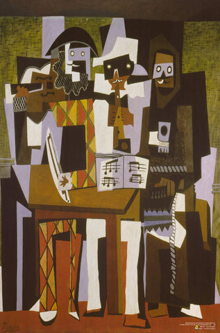 Poster: Pablo Picasso - The Three Musicians (24" x 36")