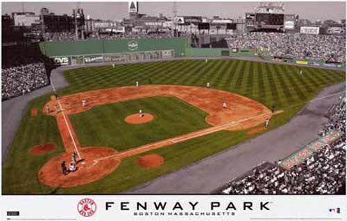 Fenway Park Baseball Stadium Print, Boston Red Sox Baseball