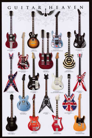 Guitar Heaven Famous Guitars Poster