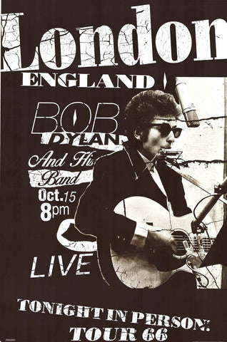 Poster: Bob Dylan - London Tour 66 (24" x 36")