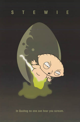 Family Guy Stewie Aliens Parody Poster