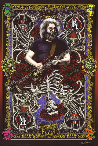 Grateful Dead Jerry Garcia Playing Card Poster 24x36