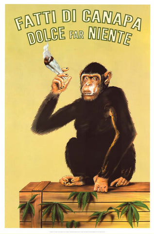 Fatti Di Canapa Weed Monkey Parody Poster 24x36