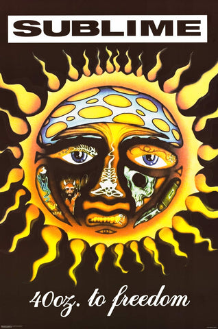 Sublime 40oz to Freedom Sun Poster 24x36
