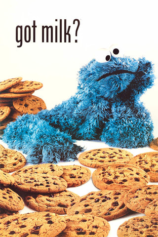 Cookie Monster Got Milk? Sesame Street Poster 24x34