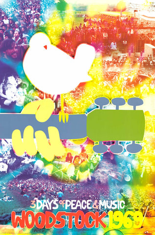 Woodstock Tie Dye Concert Poster