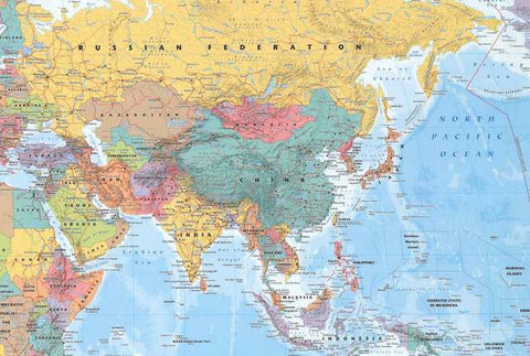 Map of Eastern Hemisphere Poster