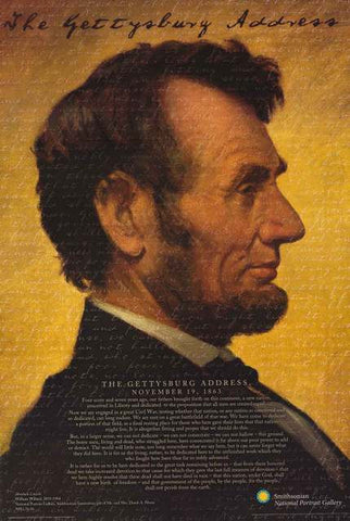 Abraham Lincoln Gettysburg Address Poster