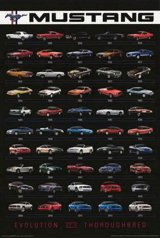 Ford Mustang Evolution Poster