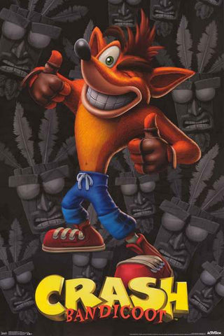 Crash Bandicoot Video Game Poster