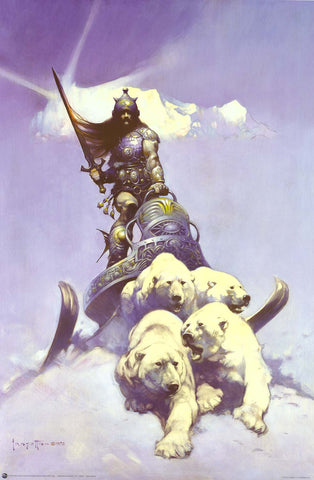 Frank Frazetta Silver Warrior Poster 24x36